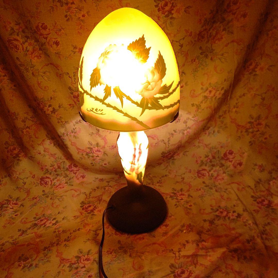 ガレ風 薔薇彩ルームランプ