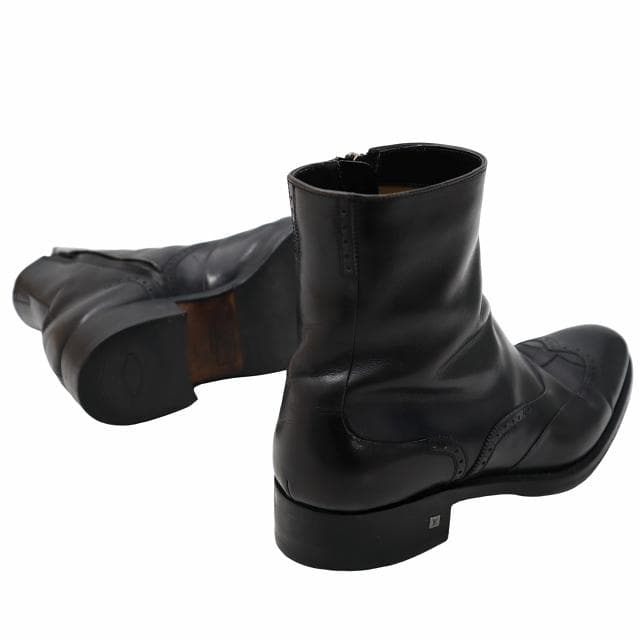 ルイヴィトン レザー サイドジップ ウィングチップ ブーツ 26cm