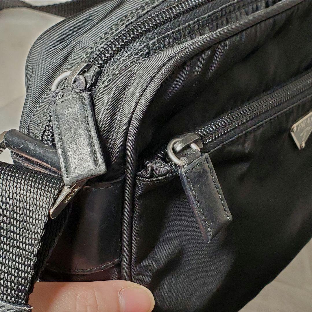 美品✨PRADA ブラック ナイロン ショルダーバッグ カメラバッグ