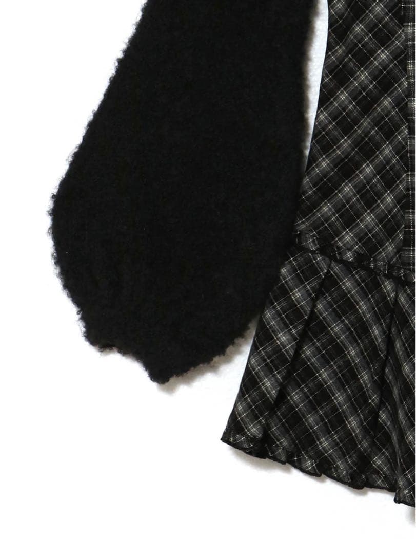 ワンピース Lulu check set mini dress black