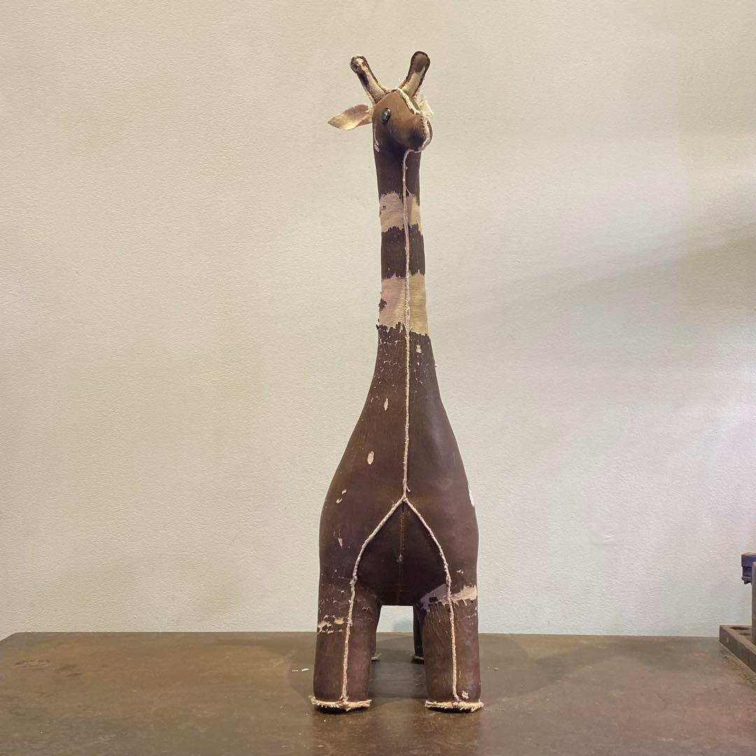 古いキリンの置物 オブジェ 古道具