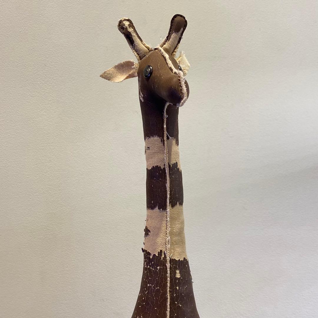 古いキリンの置物 オブジェ 古道具