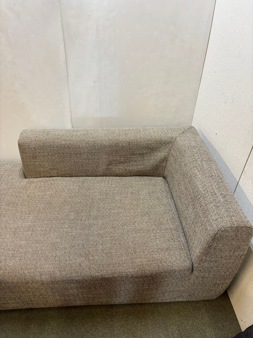 カバーリング式　ファブリックカウチソファ　クッション1個付き