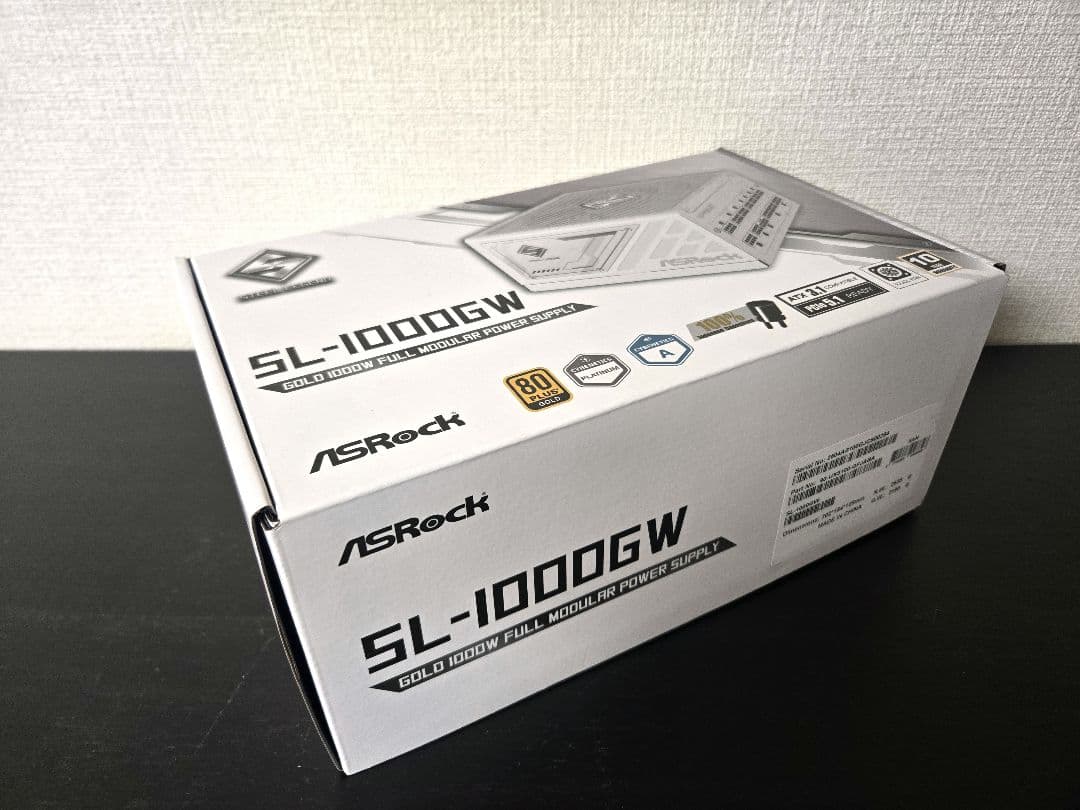 ASRock Steel Legend SL-1000GW 1000W電源 白色