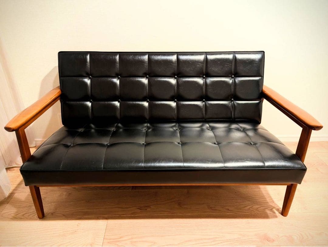 【カリモク60】Kチェア 2シーター スタンダードブラック