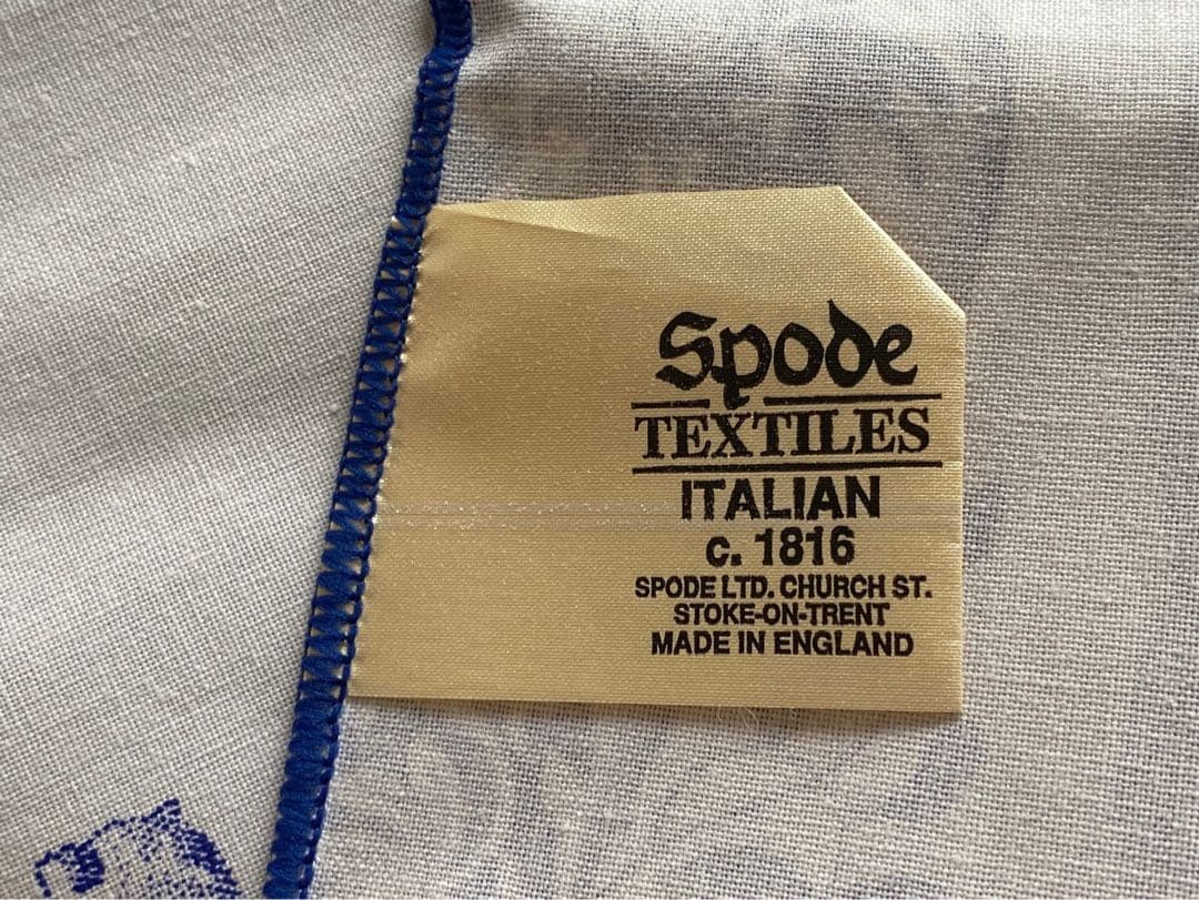 にな＊希少 新品 未使用 SPODEスポードブルーイタリア テーブルクロス