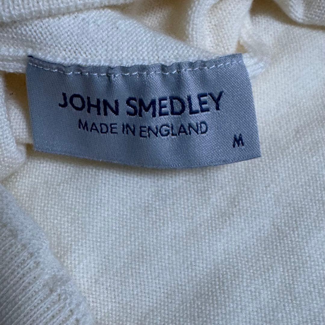 JOHN SMEDLEY メリノウール モックネックニット Mサイズ アイボリー