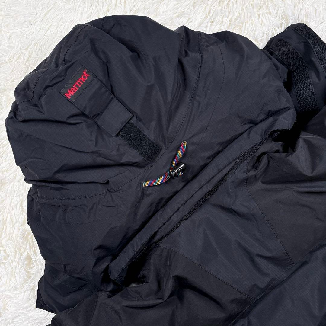 ✨2WAY・GORE‑TEX✨マーモット　ダウンジャケット　ビッグサイズ　黒　M