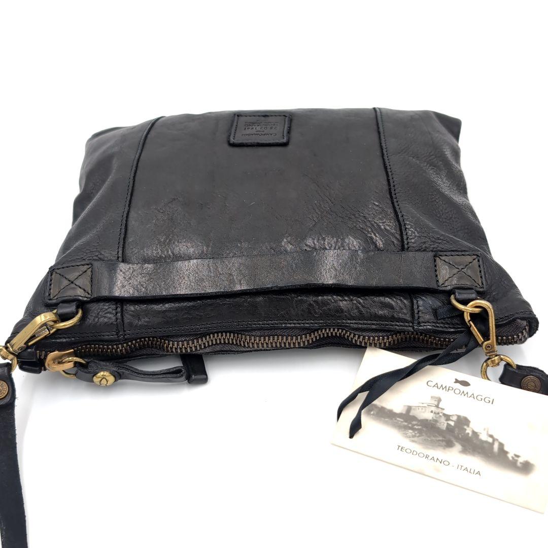 タグ付✨️ カンポマッジ 3way ショルダーバッグ 保管袋付 レザー ブラック