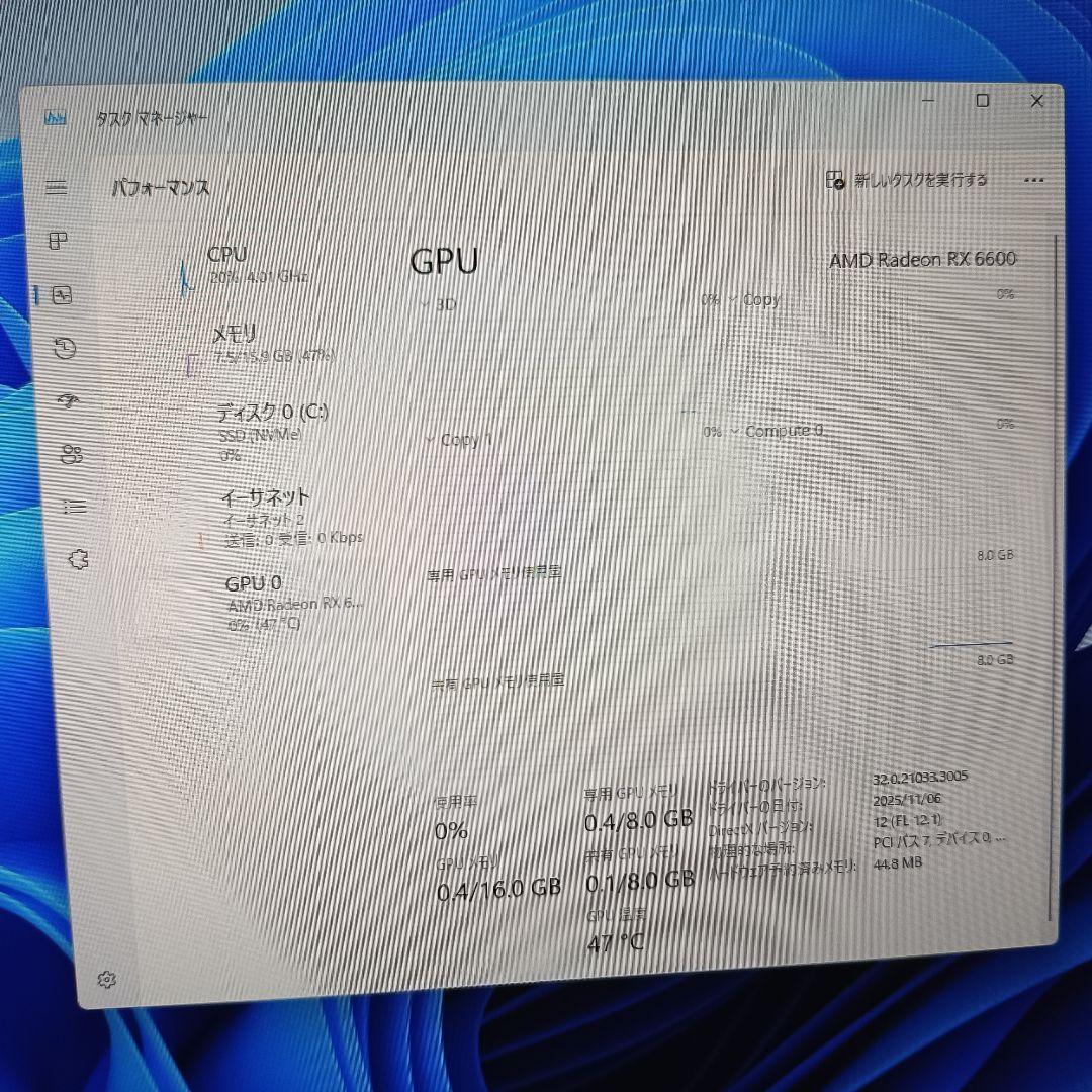 GIGABYTE Radeon RX6600 8GB 【箱付き】