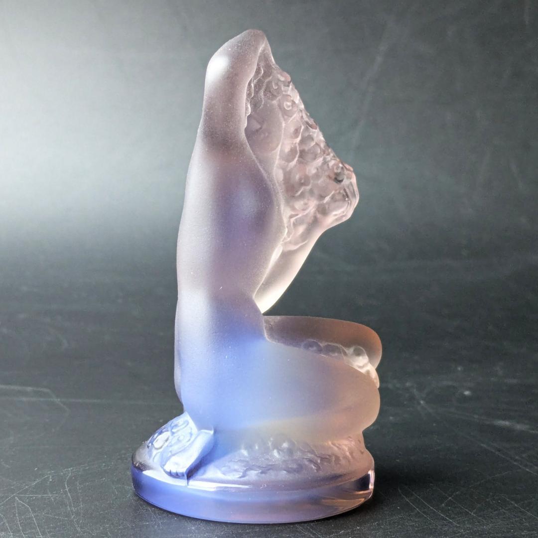 ラリック フロレアル オパルセント ラベンダーフロスト裸婦像ヴィンテージ仏製美品