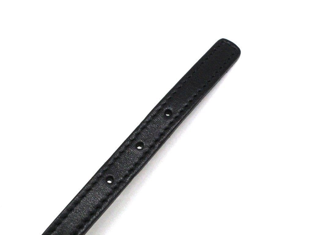 ■新品8万!サンローランパリ／レザーダブルラップ ブレスレット　Ｍ/黒×シルバー