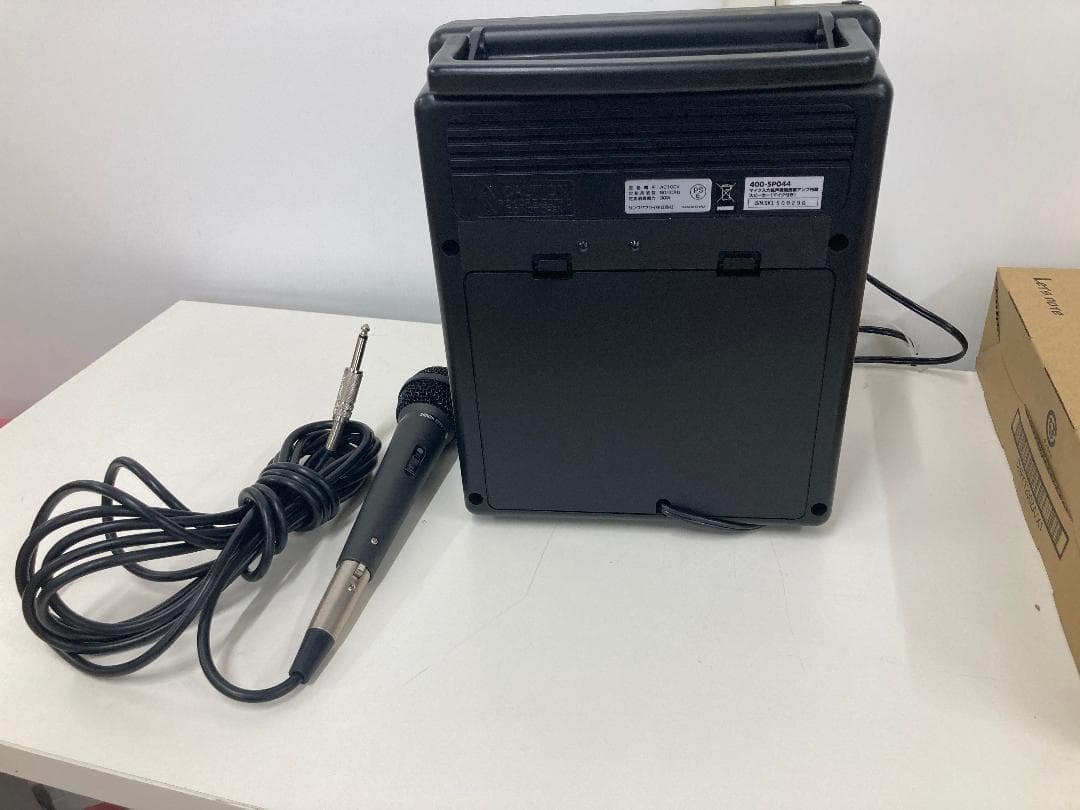 マイク付きスピーカー【中古】400-SP044　付属マイク+別マイク付き