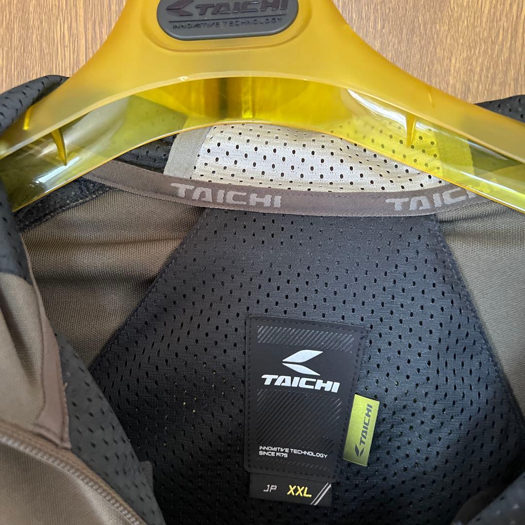 TAICHI フード付きジャケット XXL カーキ　胸部プロテクター(別売)付き