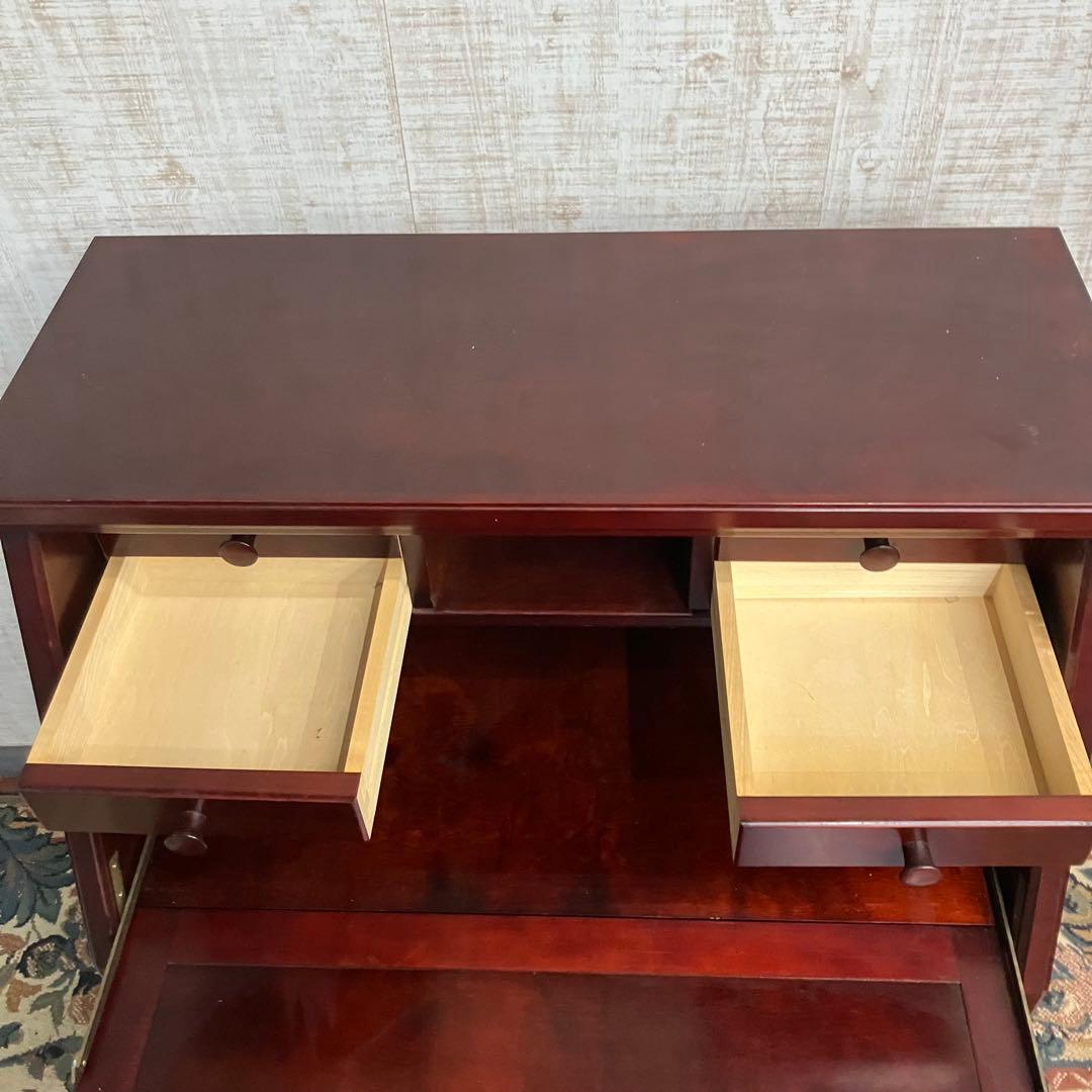 西脇工創 北海道旭川 大雪の工芸家具 英国クラシック 木製ライティングビューロ