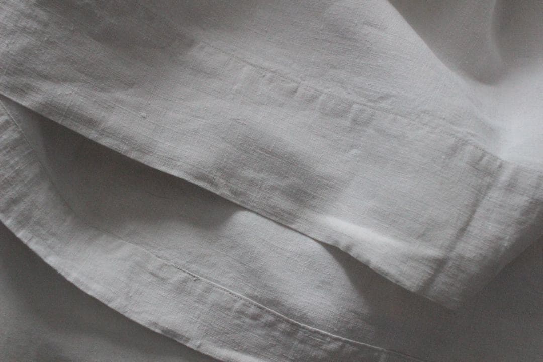 konorinoko様フランスアンティークイニシャルシーツ/モノグラムカバー