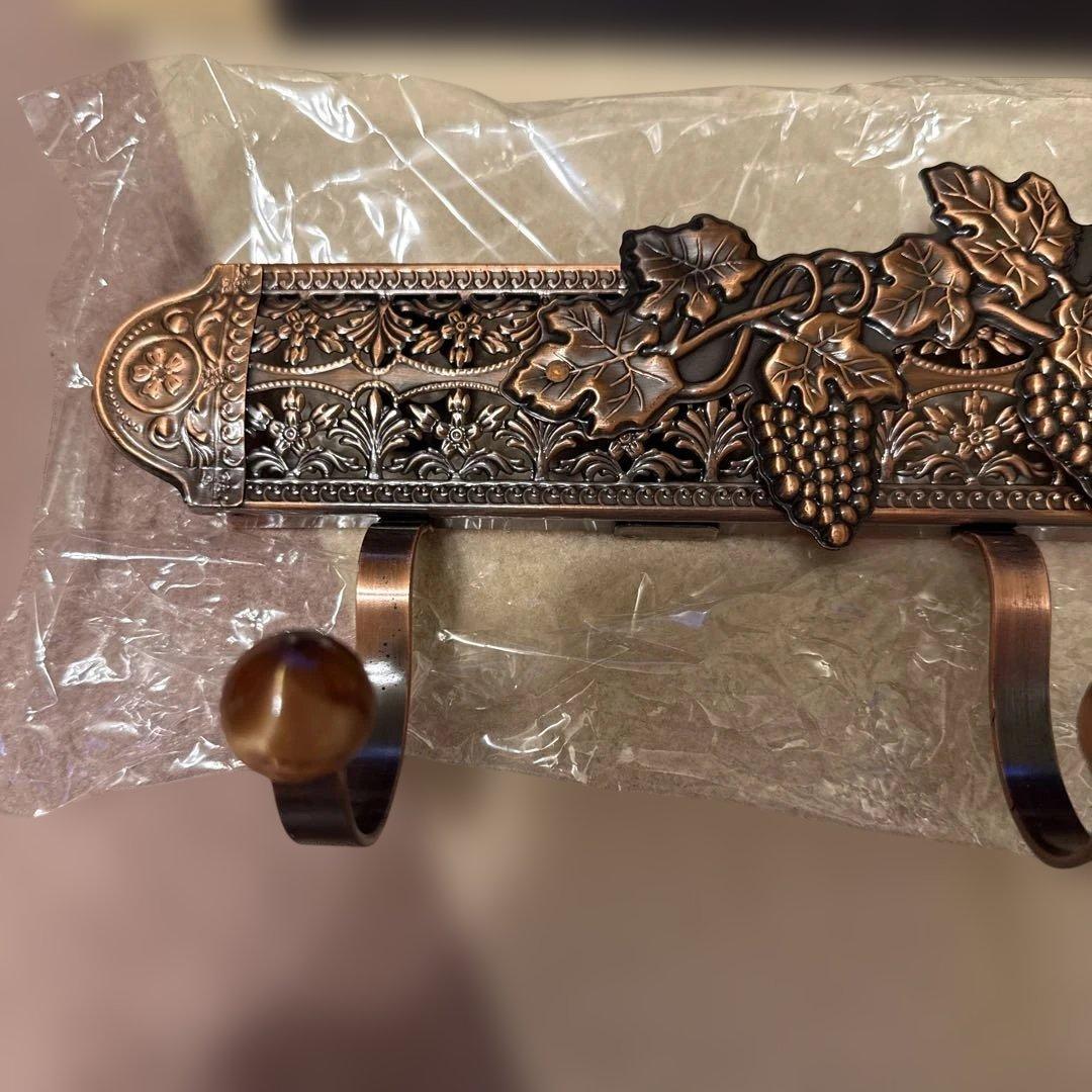 未使用　アンティーク　アイアン　3連　フック　レトロ