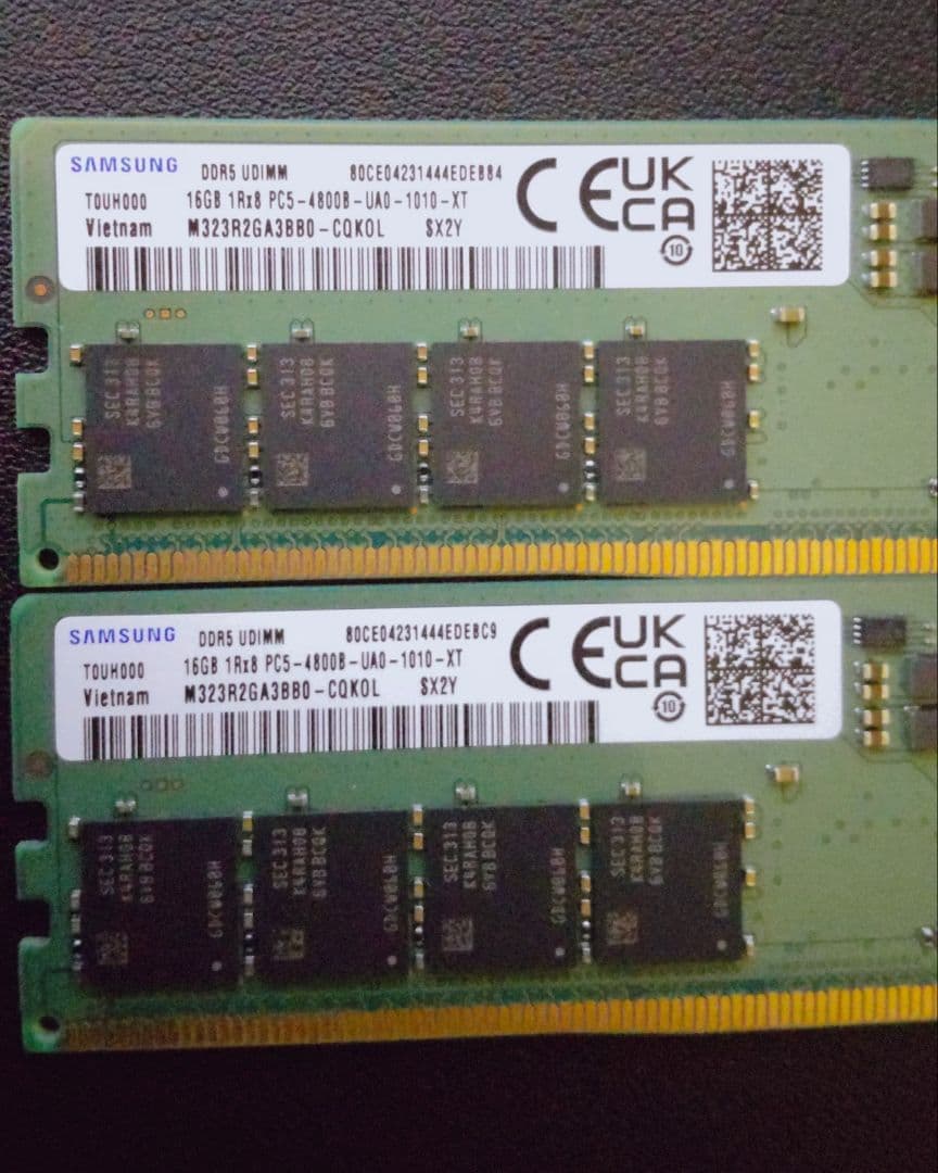 Samsung DDR5-4800 16GB×2枚 デスクトップ用メモリ