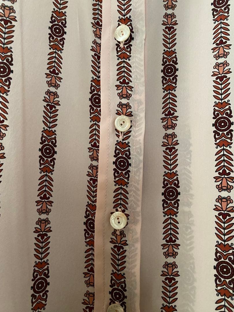 本日限定価格　CELINE セリーヌ　モチーフシャツ　シルク