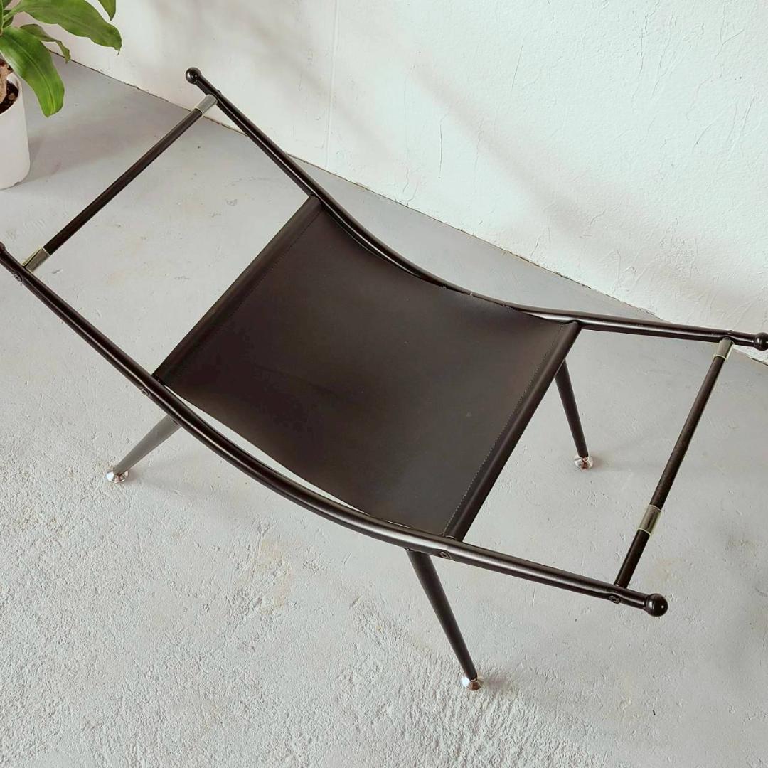 ミッドセンチュリー ガラステーブル 黒 幅80cm スペースエイジ