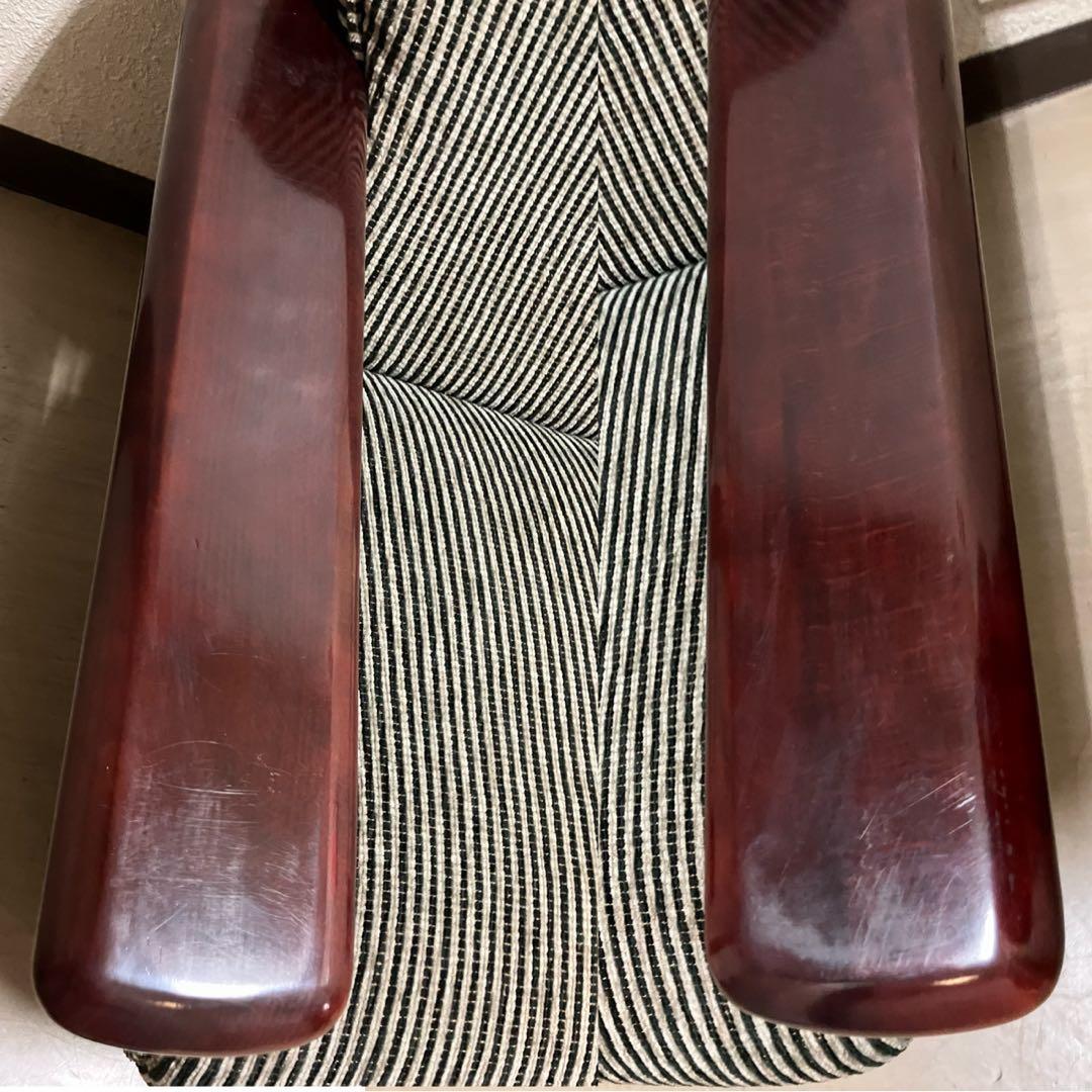 karimokuオールド カリモクファニチャー ストライプウッドアームシングル