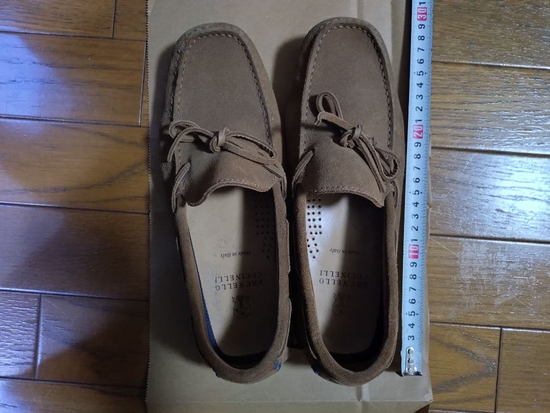 ブルネロクチネリ スエードレザー ドライビングシューズ