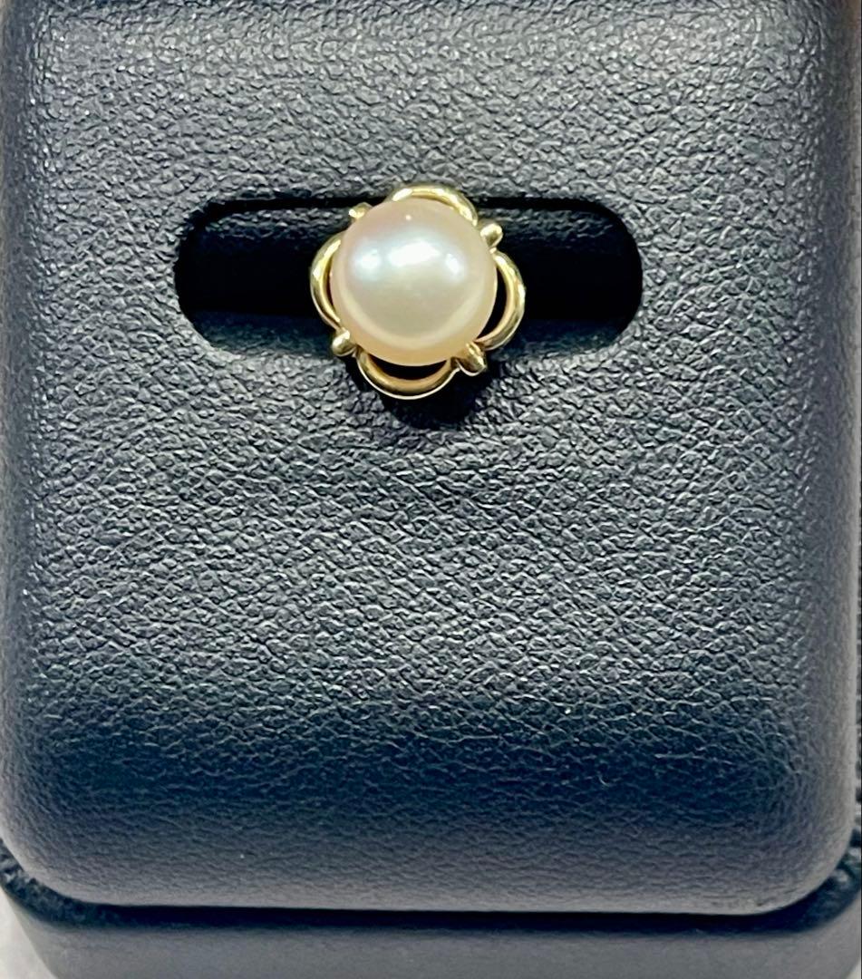 ヴィンテージ ミキモト アコヤパール　ピンブローチ　タイタック M K14 刻印