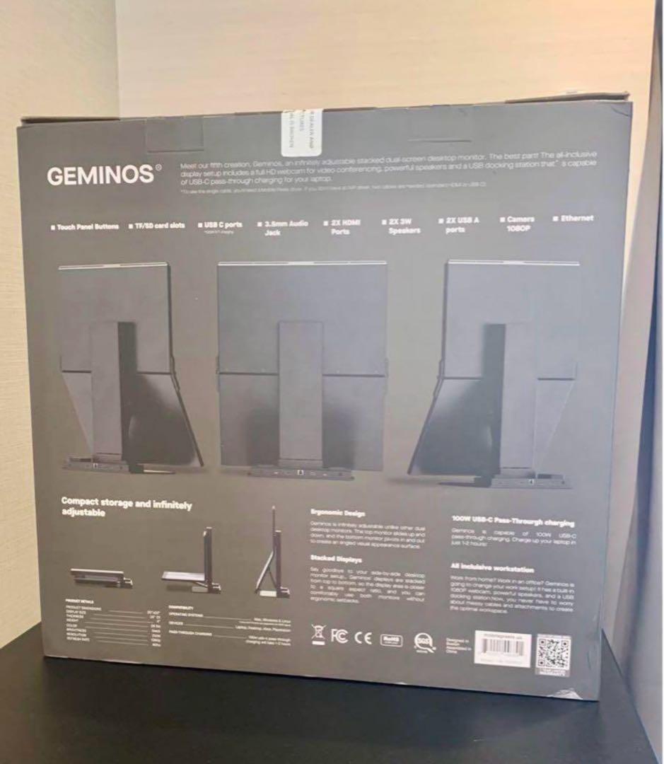 Geminos X タッチスクリーン デュアルモニター 24インチ 2画面