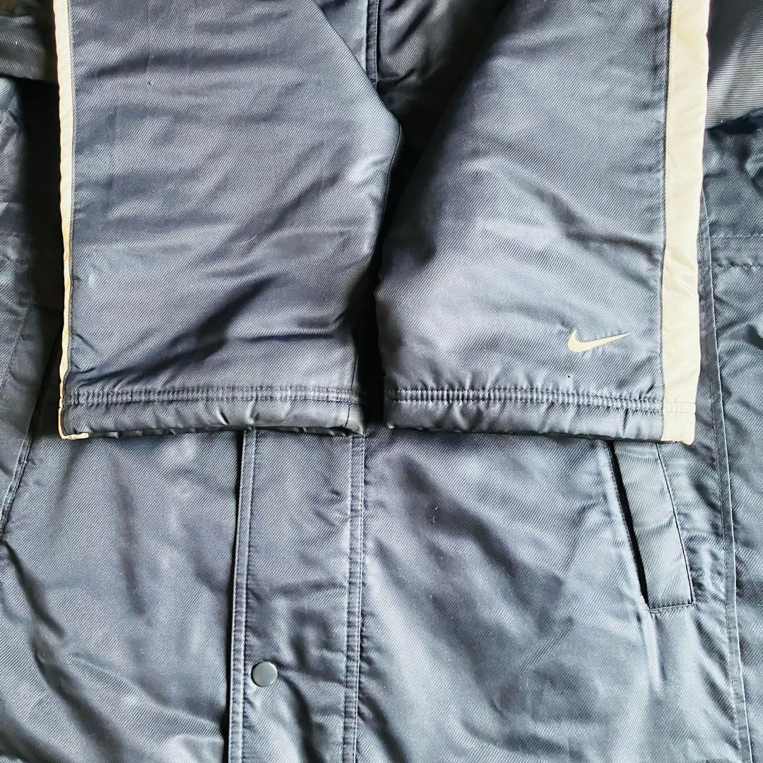 NIKE ナイキ　ベンチコート　ロングアウター　裏ボア　キルティング　刺繍　M
