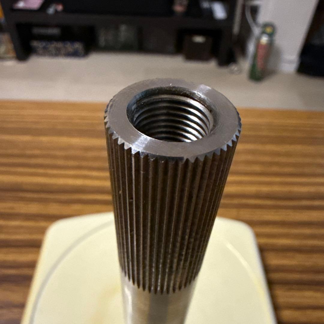 BMX、MTB用クランクシャフト 中空チタン製 48スプライン　19mm