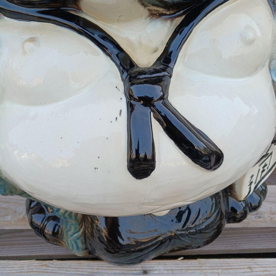 新品　陶器　傘立て　タヌキ　大型　難有　縁起物　オブジェ　置物　和風食堂　業務用