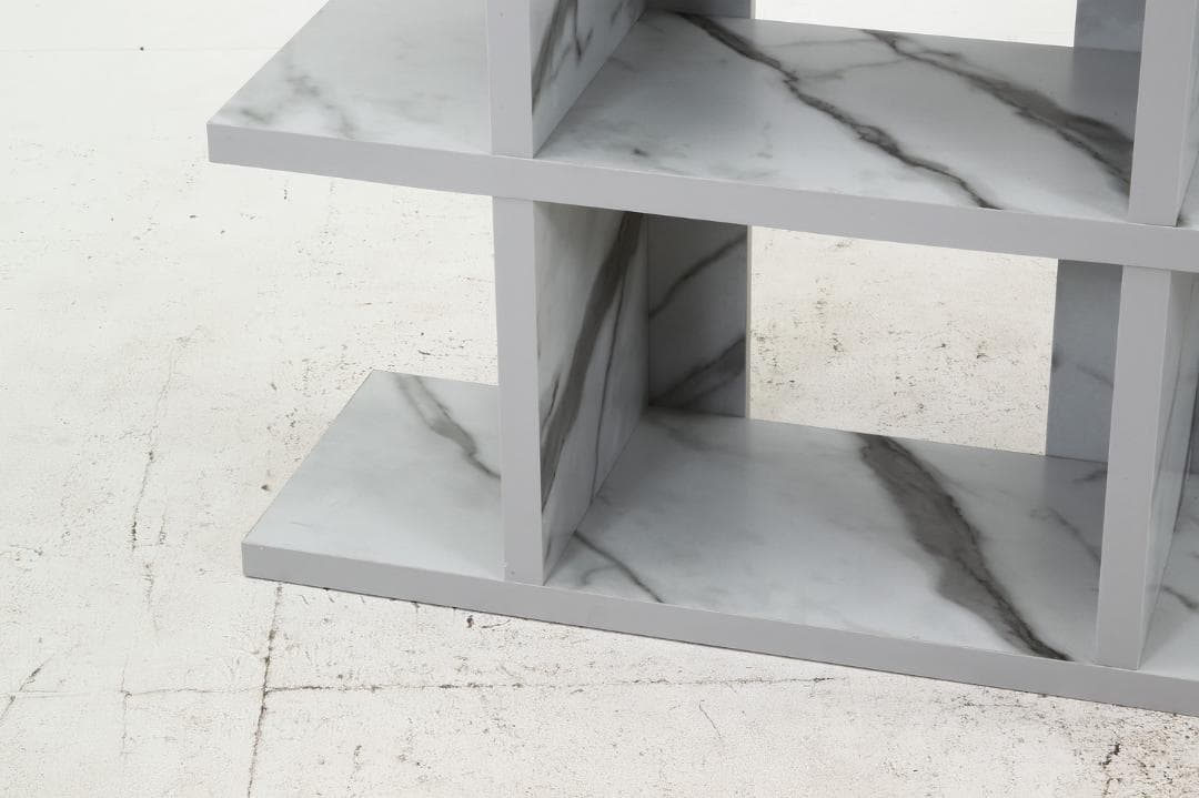 オープンシェルフ５段　大理石柄