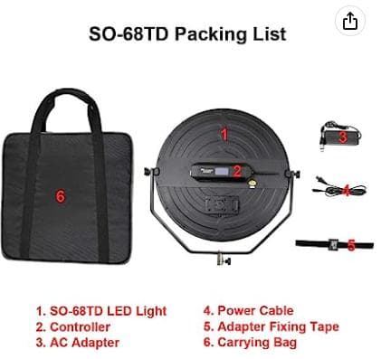 【美品】FalconEyes SO-68TD 2色 68W 超薄型LEDライト