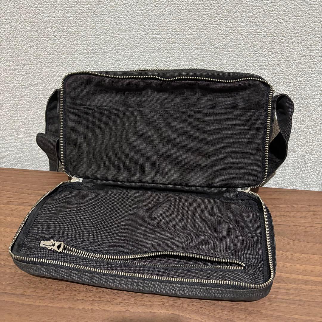 【美品】PORTERポーター スモーキー2層式ショルダーバッグ ダブルファスナー