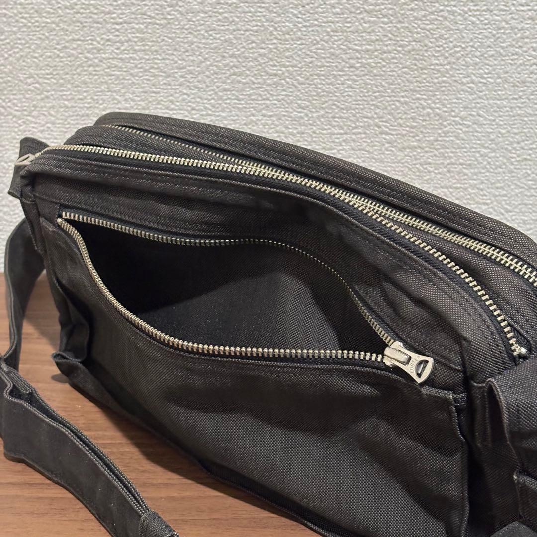 【美品】PORTERポーター スモーキー2層式ショルダーバッグ ダブルファスナー