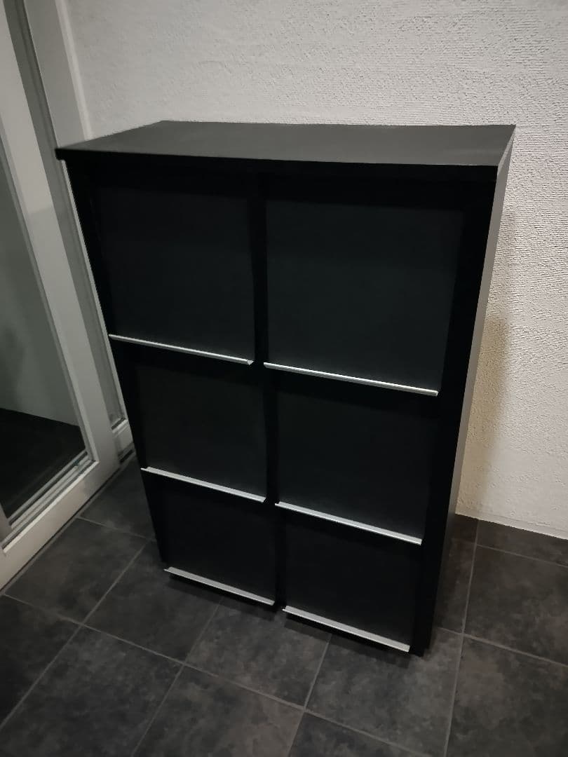 木製ディスプレイラック 本棚 フラップ扉