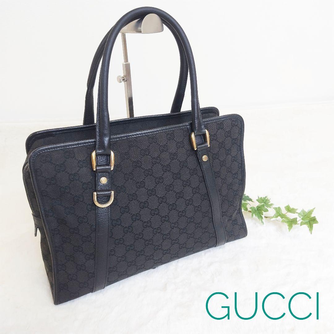 グッチ GUCCI ビジネスバッグ GGキャンバス レザー