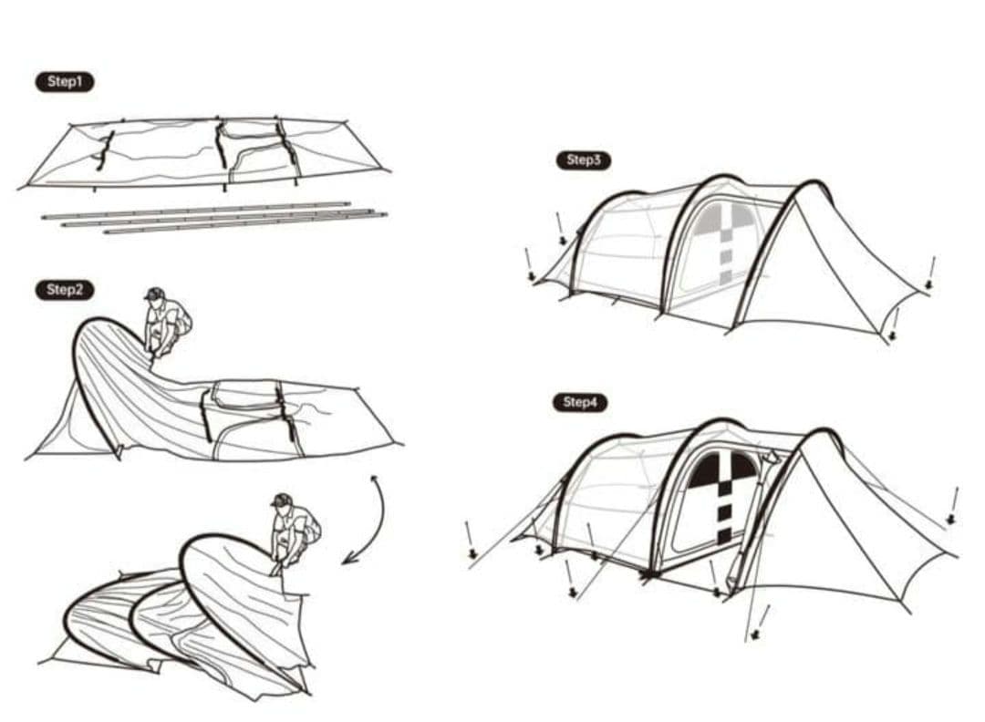 ネイチャーハイク トンネル_かまぼこ_テント(スカート付)