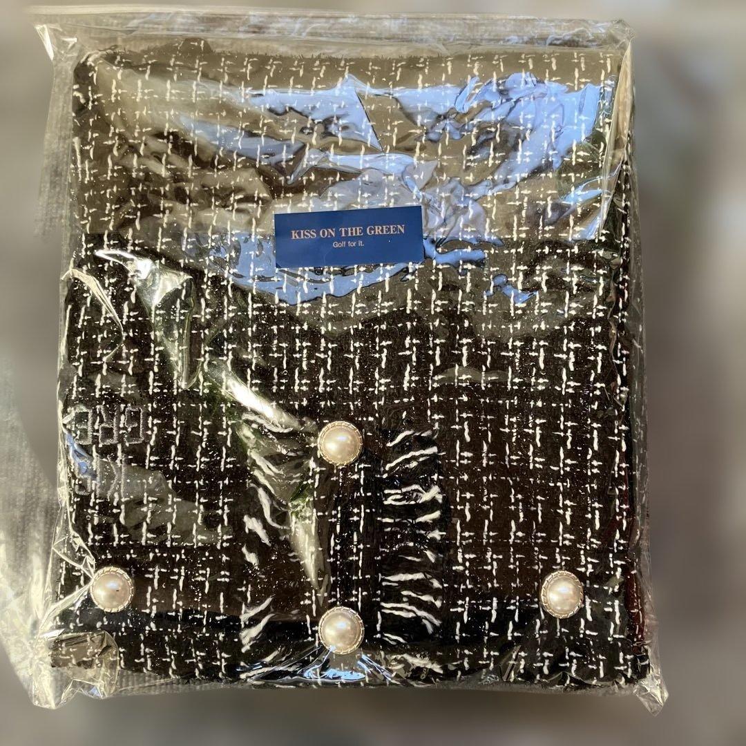 新品未使用　KISS ON THE GREEN パールボタンツイード調ワンピース