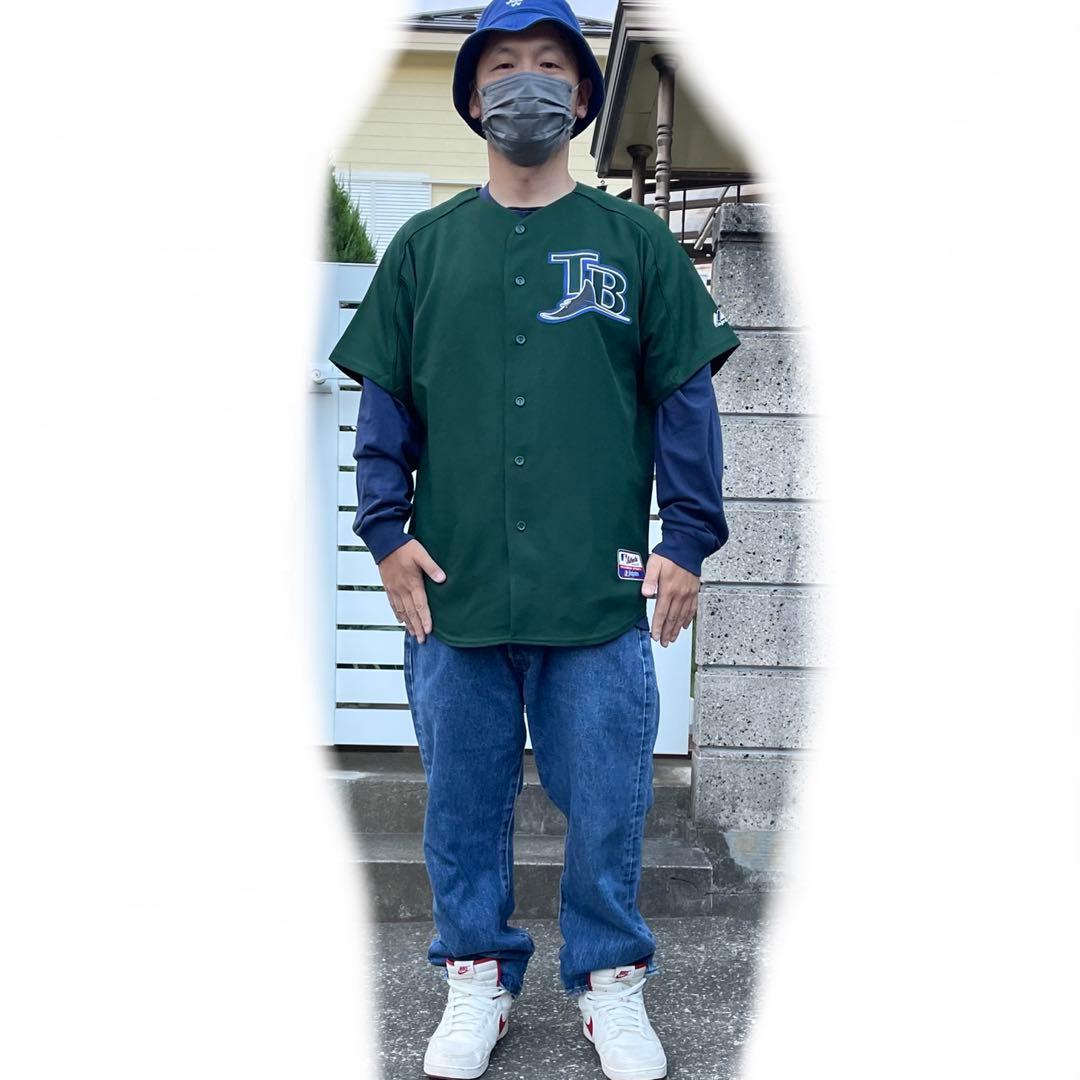 USA製 00s Majestic社 タンパベイ デビルレイズ 古着ゲームシャツ