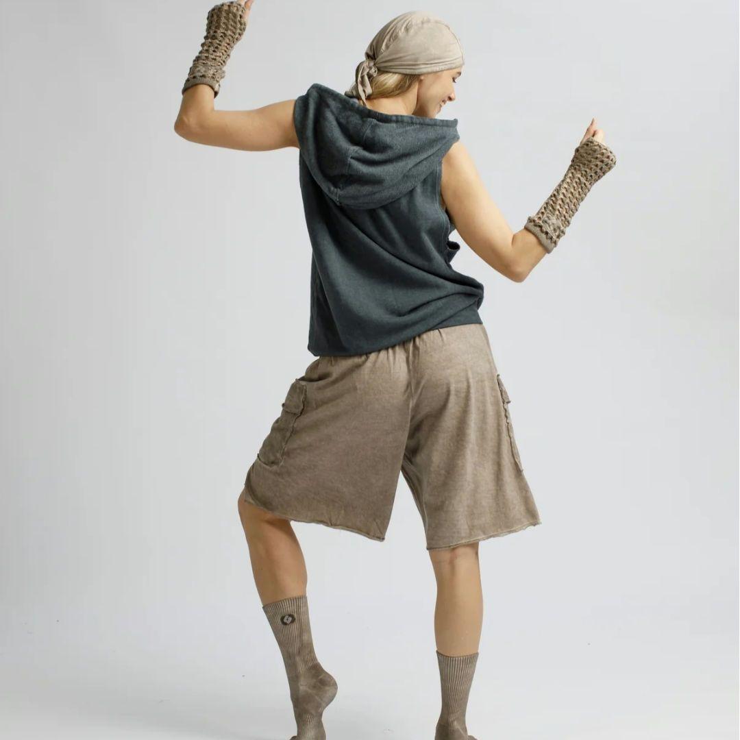 新作◆salsation サルセーションSleeveless Hoodieデニム