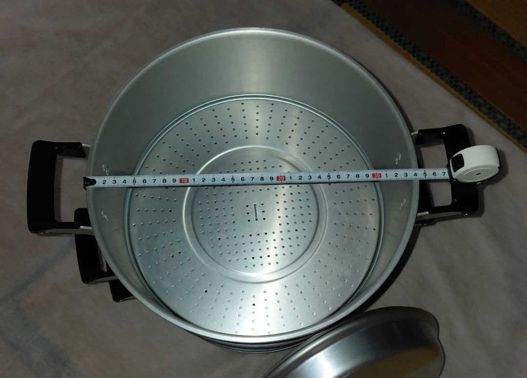 3段アルミ蒸し器 33センチ 　　　　　　(業務用)三升蒸し