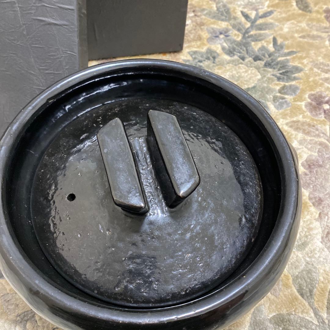 おにぎり太郎 雲井窯 三合炊 土鍋 黒 炊飯 箱付き