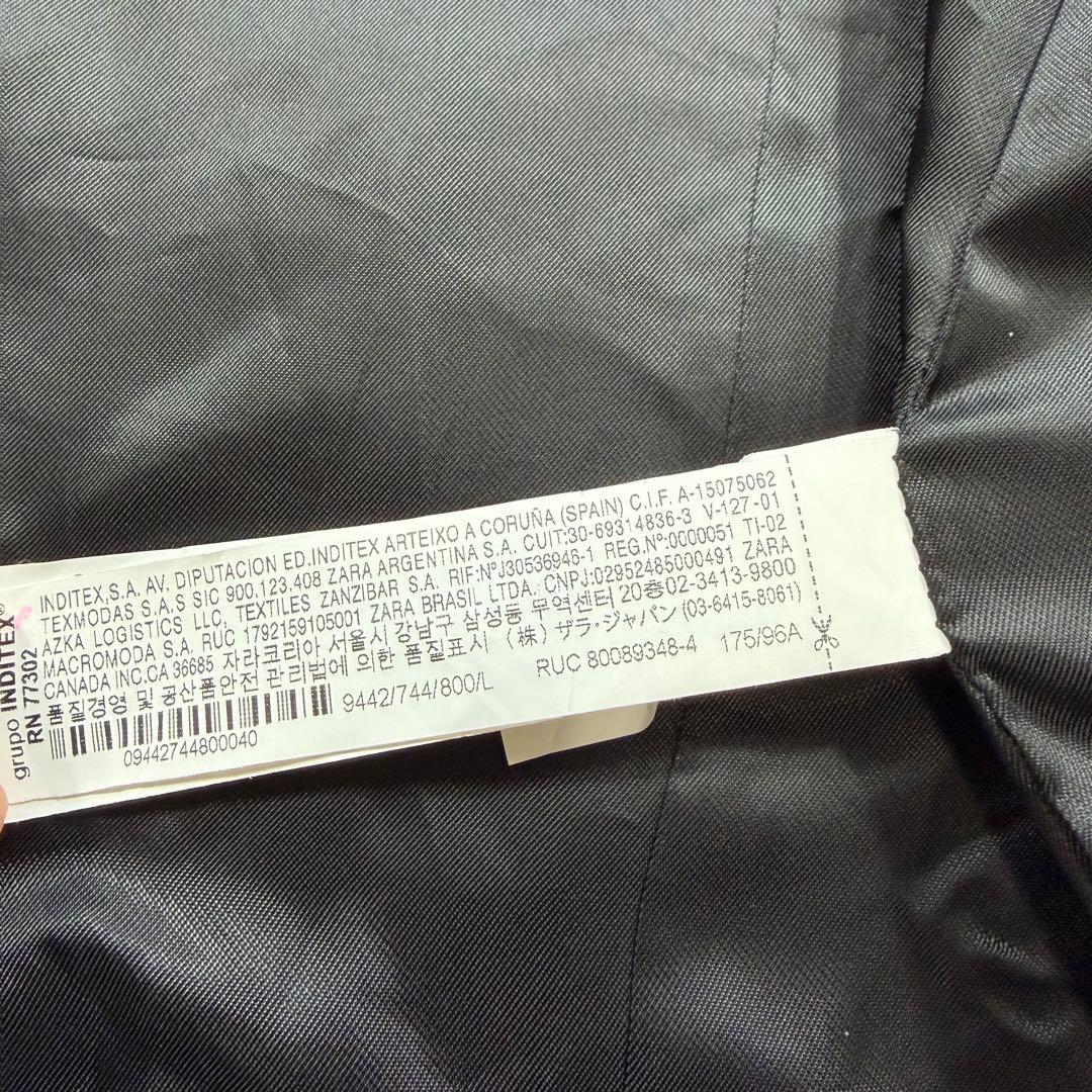 極美品 ZARA 大きい L マンテコ ナポレオン 金ボタン ダブル ブラック