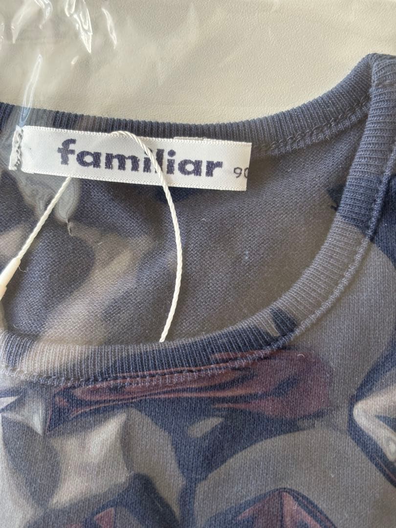 新品　タグ付き　familiar ネイビー チュニック　サイズ90