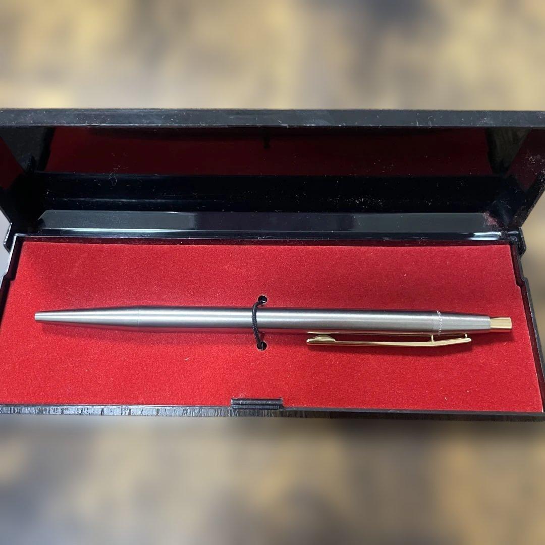 【現行リフィル可／アダプター付】モンブラン ノブレス 後期型 銀×金　ケース付