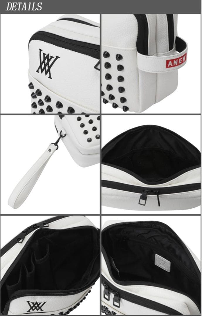 ✴︎新品未使用✴︎ANew スタッズ付きゴルフバッグ ホワイト