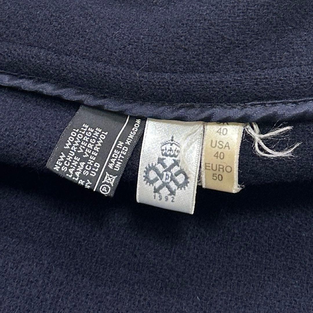 Tibbett チベット 英国製 ヘリンボーン ダッフルコート ネイビー 50