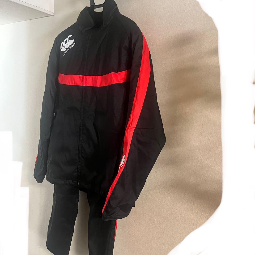 B*e様 canterbury ウォームアップウェア 上下セット 黒/赤　少し厚