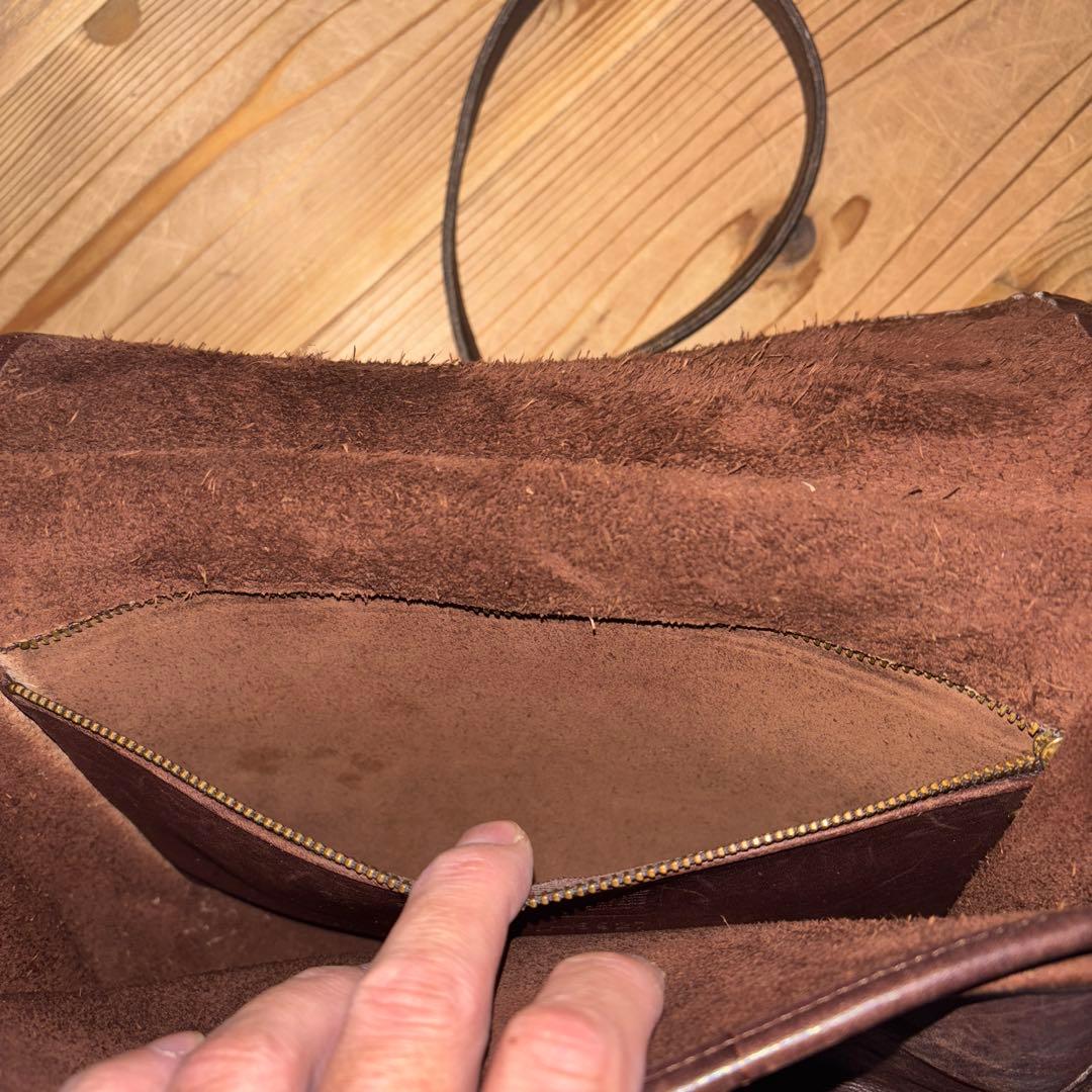 オールドコーチ ショルダーバッグ 2way ウィリス レザー 茶　USA製